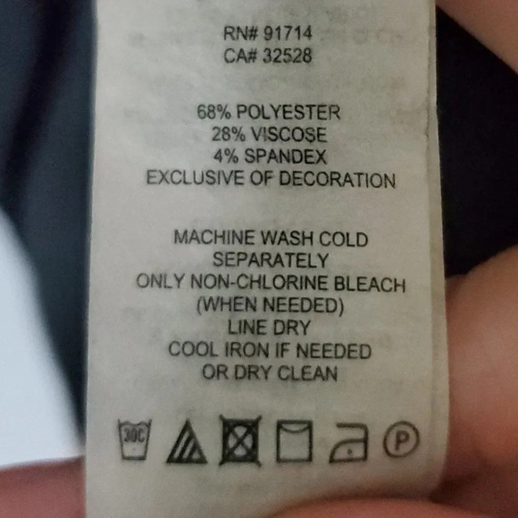 Armani Exchange Dress Women's Size Small Gray Black Knee Length 3/4 Sleeve - Picture 6 of 12